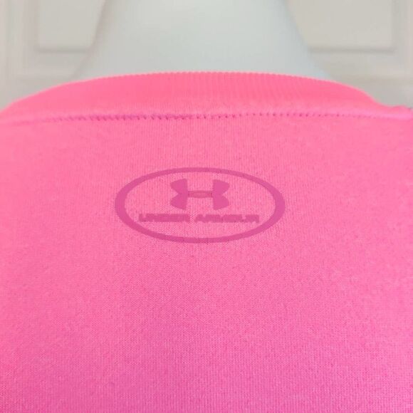 Under Armour striped high low stretch athletic top - Picture 6 of 8
